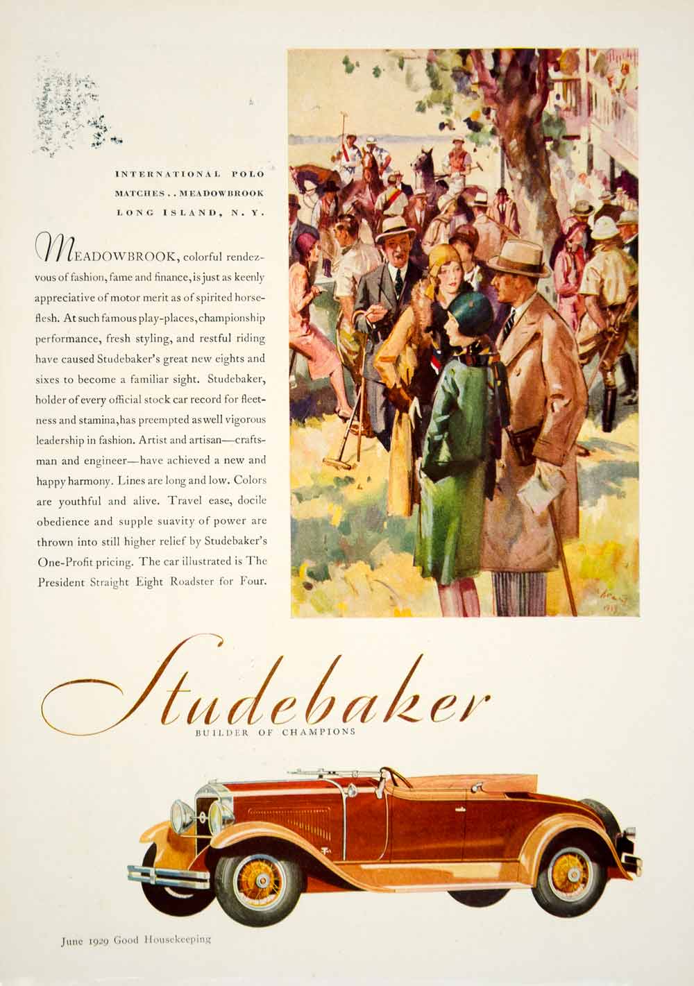 1929 Ad Studebaker Automobiles Car Vehicle Art Deco Roaring Twenties Drive YGH2