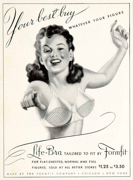 1940s Vintage Ad for Stick on Bra Cups