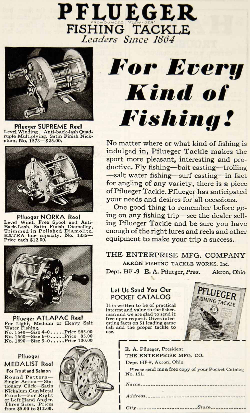 1930'S FLY FISHING ADVERTISING TRAVEL GRAPHIC ART POSTER VINTAGE
