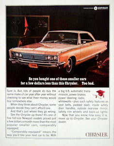 1966 Ad Classic Chrysler Newport 2-Door Hardtop Car Bronze Automobile Auto YLZ1