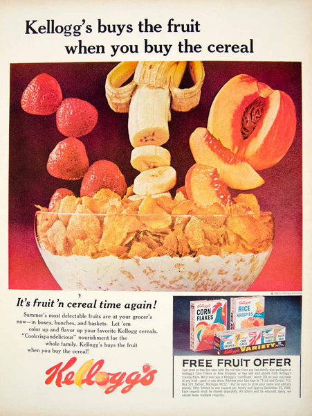 Kellogg's Honey & Nut Corn Flakes Cereal 1980 Ad w/Coupon