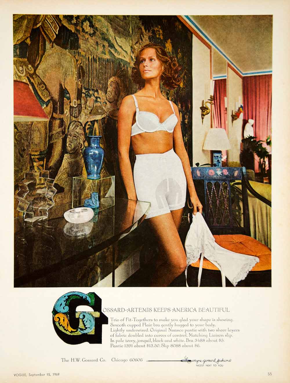 1968 Maidenform Dreamliners Bra & Long Leg Pantie vintage print Ad