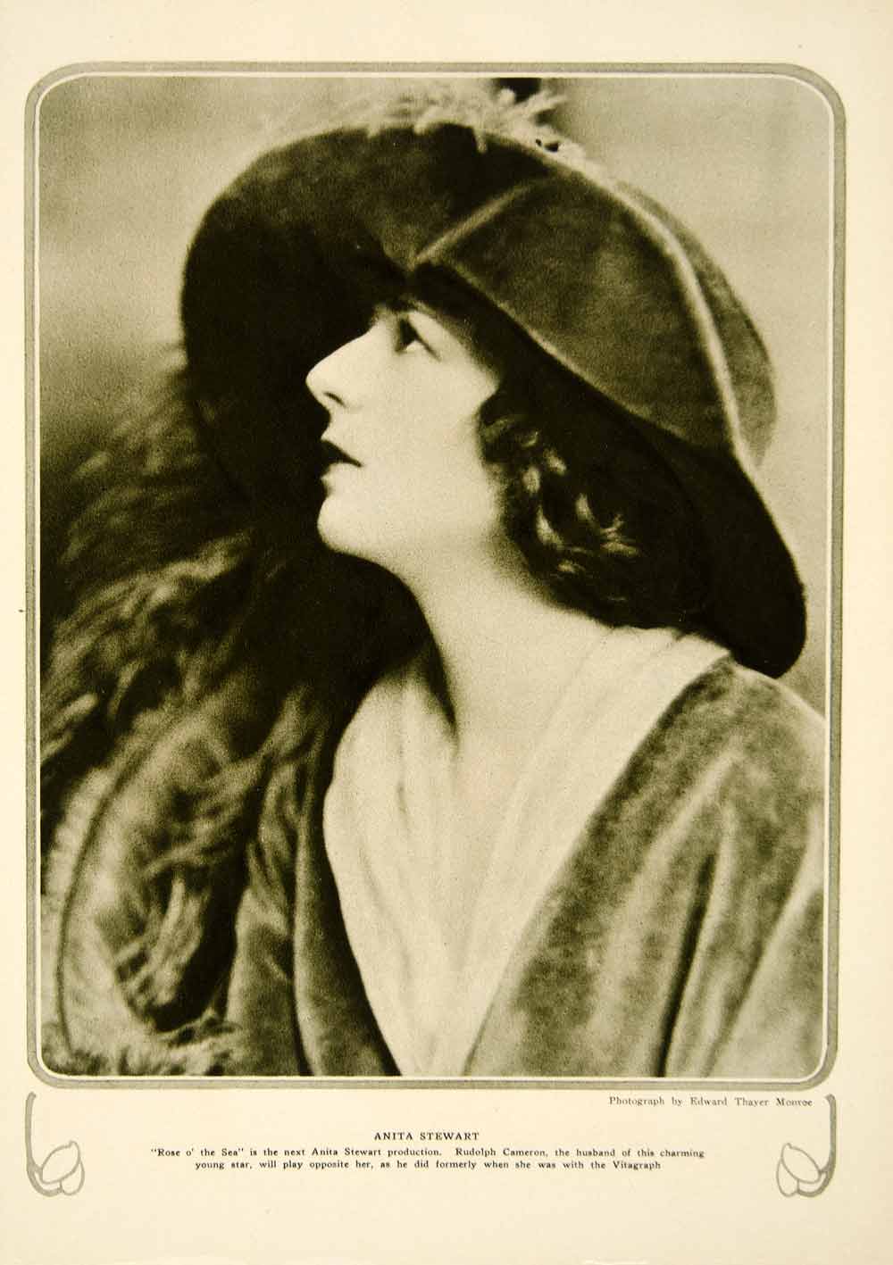 1922 Rotogravure Anita Stewart Edward Thayer Monroe Portrait Actress R –  Period Paper Historic Art LLC