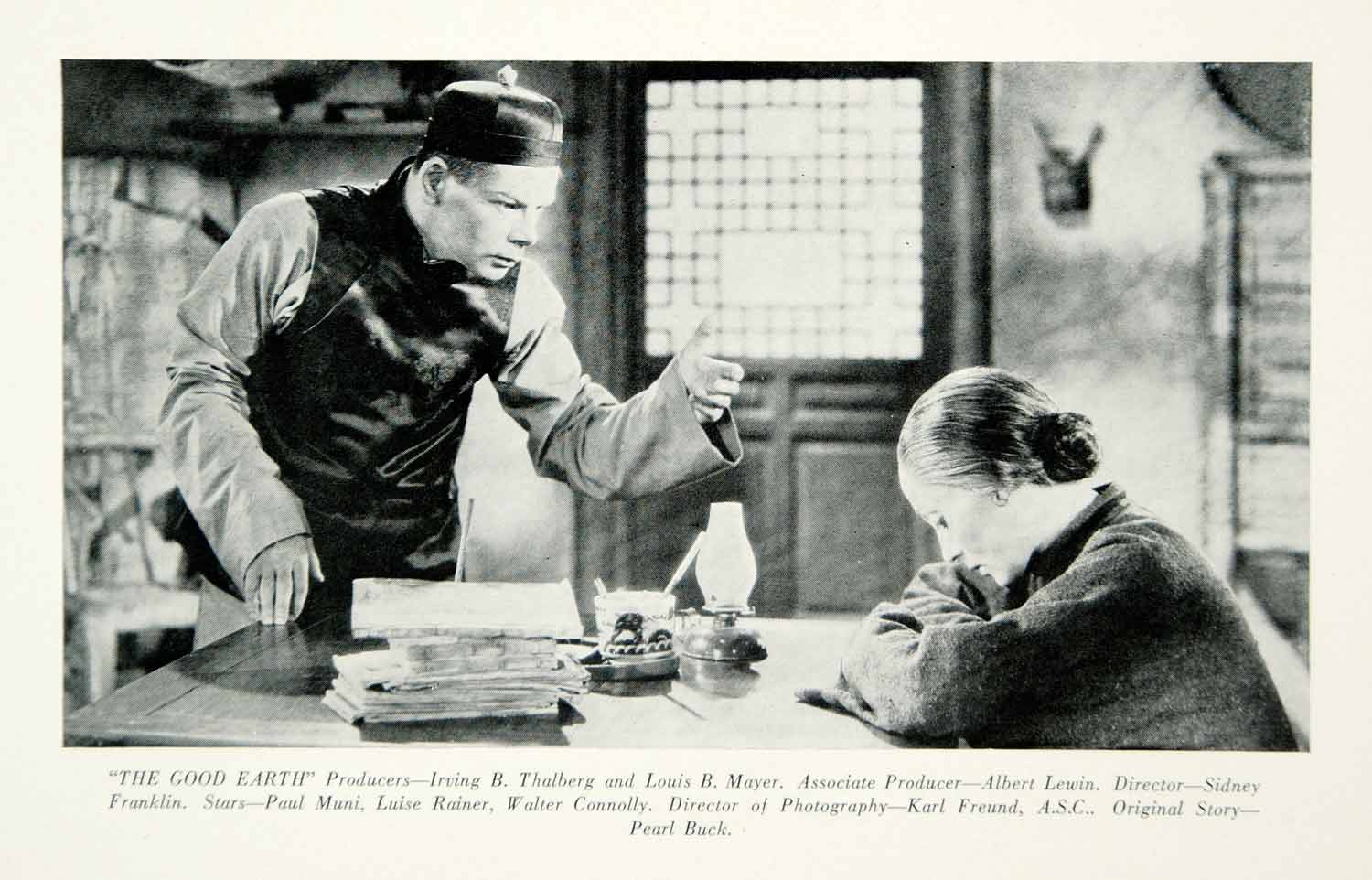 1936 Print Good Earth Movie MGM Paul Muni Louise Rainer Film Scene Pearl YMP4