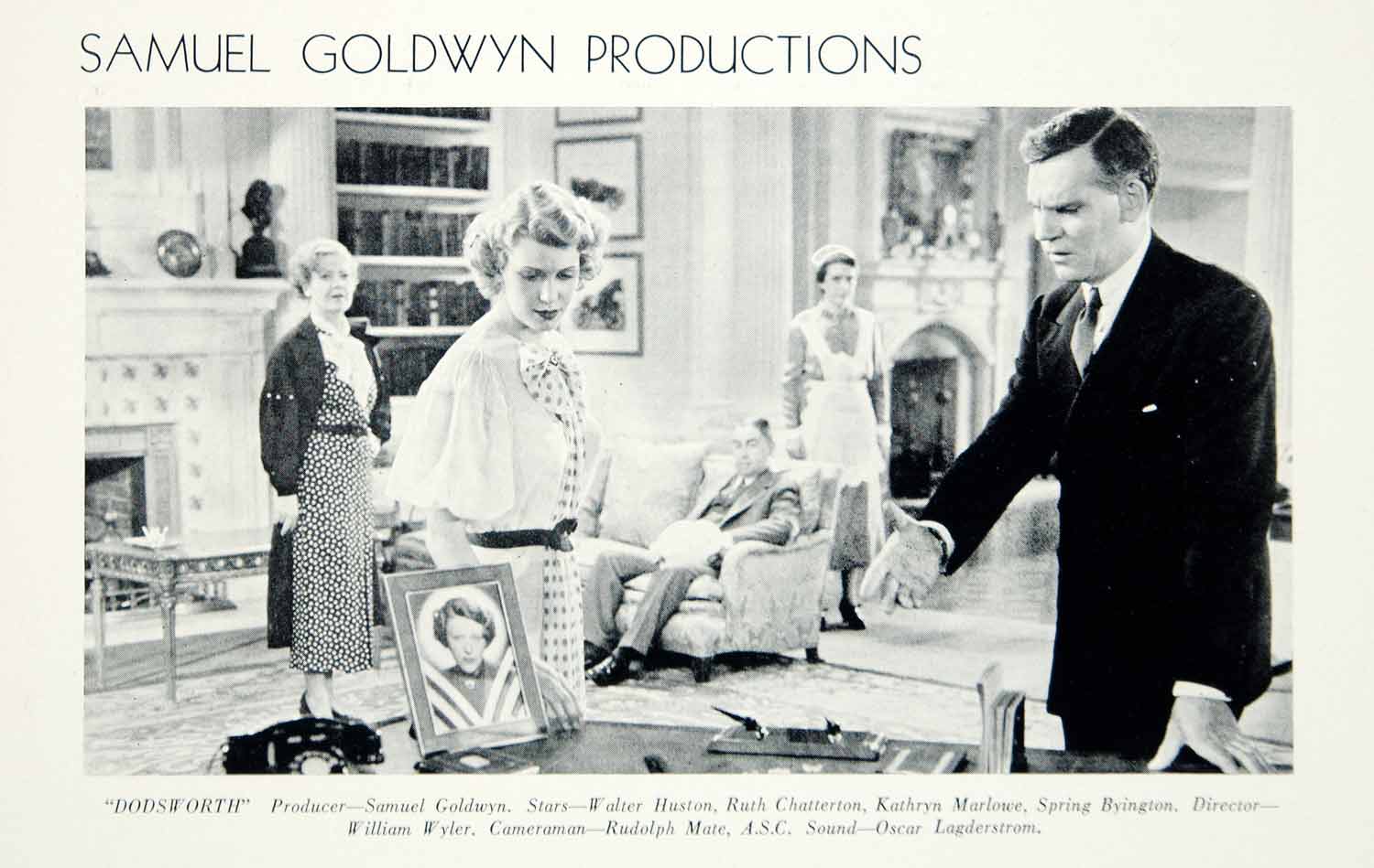 1936 Print Dodsworth Movie Scene Samuel Goldwyn William Wyler Ruth YMP4