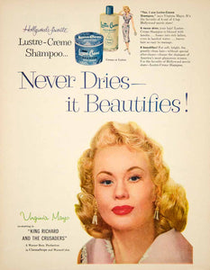 1954 Ad Vintage Lustre Creme Shampoo Virginia Mayo Hollywood Movie Star YMS2