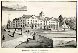 1892 Print Goodnow House Sugar Hill Franconia Architecture New Hampshire YNHA1