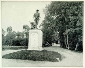 1894 Print Minuteman Statue Concord Massachusetts American Revolutionary YOC1