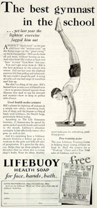 1930 Ad Lifebuoy Soap Gymnast Handstand Boy Health Hygiene Exercise Lever YOR2