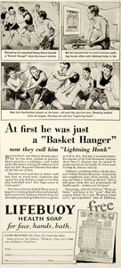 1932 Ad Lifebuoy Health Soap Lever Brothers Lightning Hank Basketball YOR2