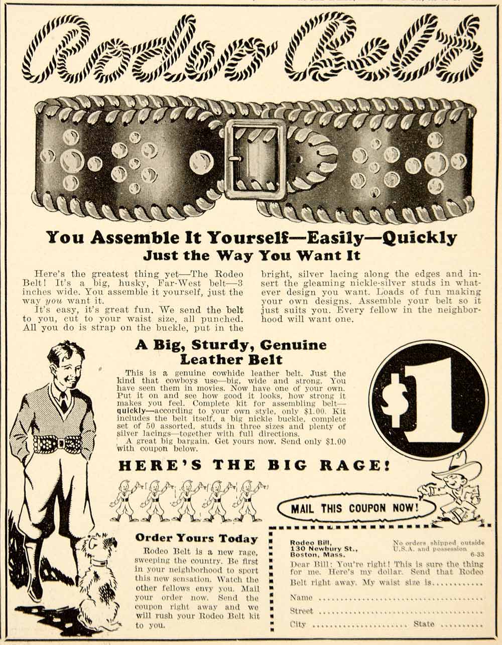 Sears fishing Gear 1933 Ad. T