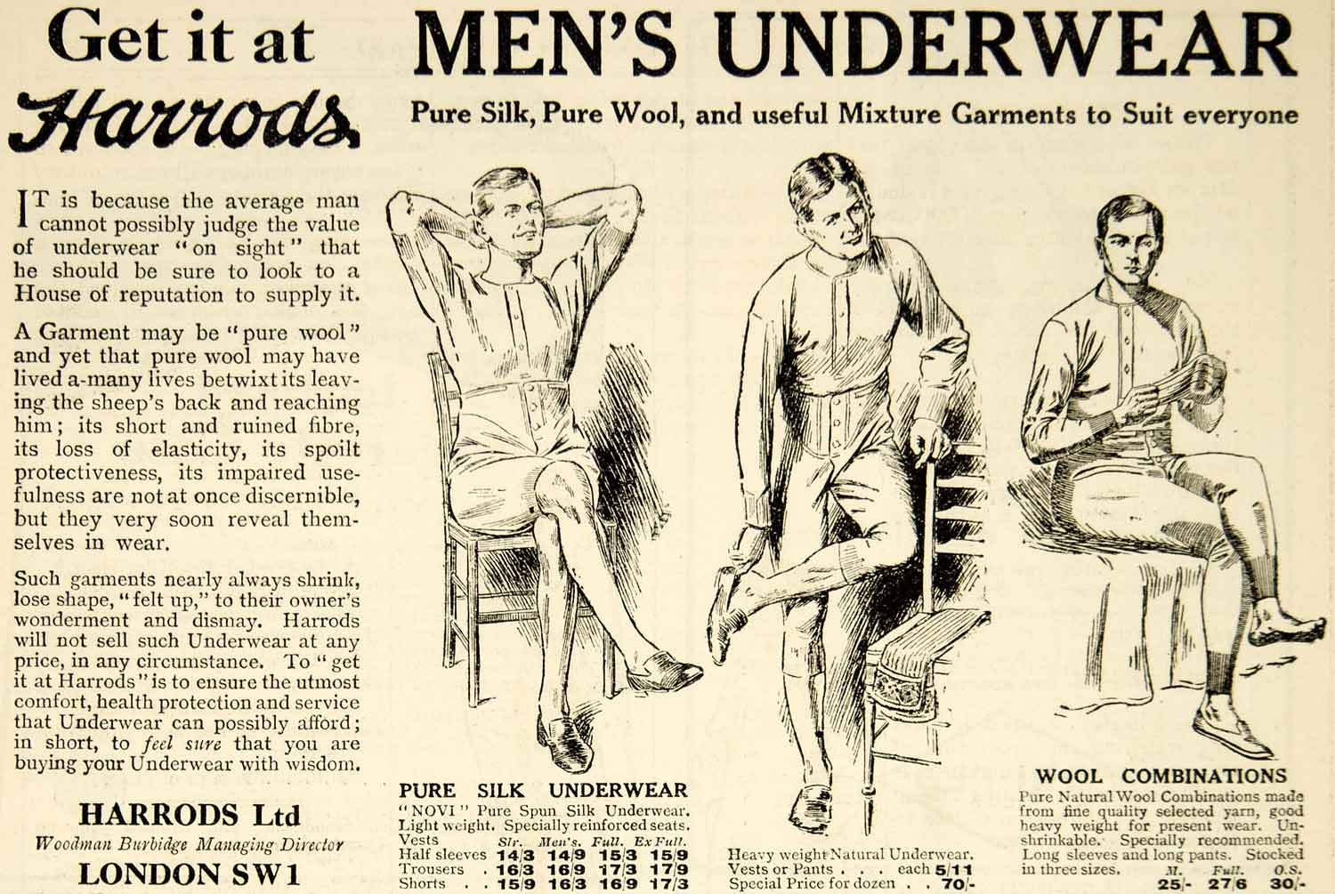1917 Ad B. V. D. Men's Undergarments Underwear Fashion - ORIGINAL HST1 –  Period Paper Historic Art LLC