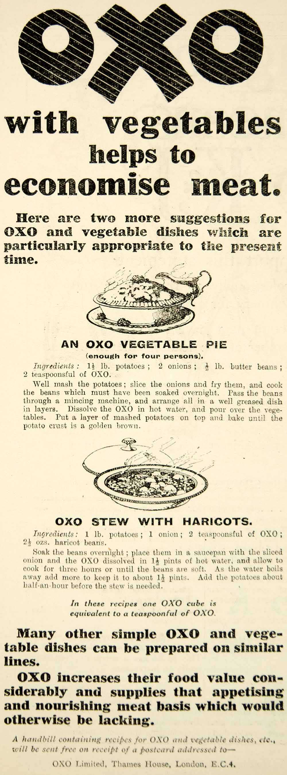 OXO cubes hanging advertisement