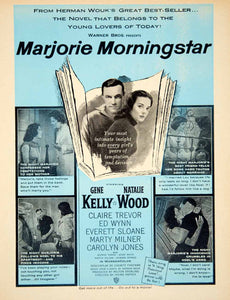 1958 Ad Movie Marjorie Morningstar Gene Kelly Natalie Wood Irving Rapper YPP4