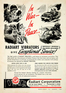 1945 Ad Radiart Vibrator Communication Device World War II Effort Soldier YRC2