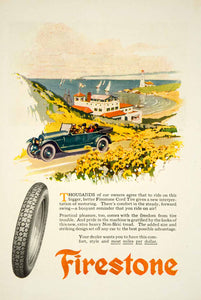 1919 Ad Firestone Cord Tires Car Automobile Parts Brass Era Transportation YSC1