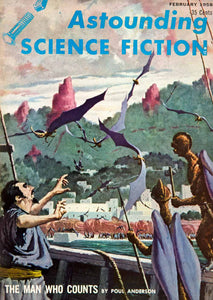 1958 Cover Astounding Science Fiction Art Richard Van Dongen Poul Anderson YSFC3