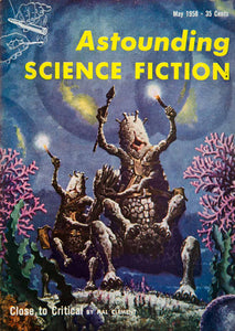 1958 Cover Astounding Science Fiction Art Richard Van Dongen Hal Clement YSFC3