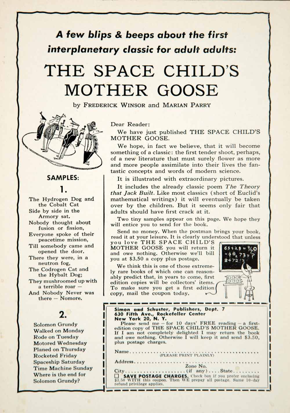 The buy Space Child’s Mother Goose First Printing 1958