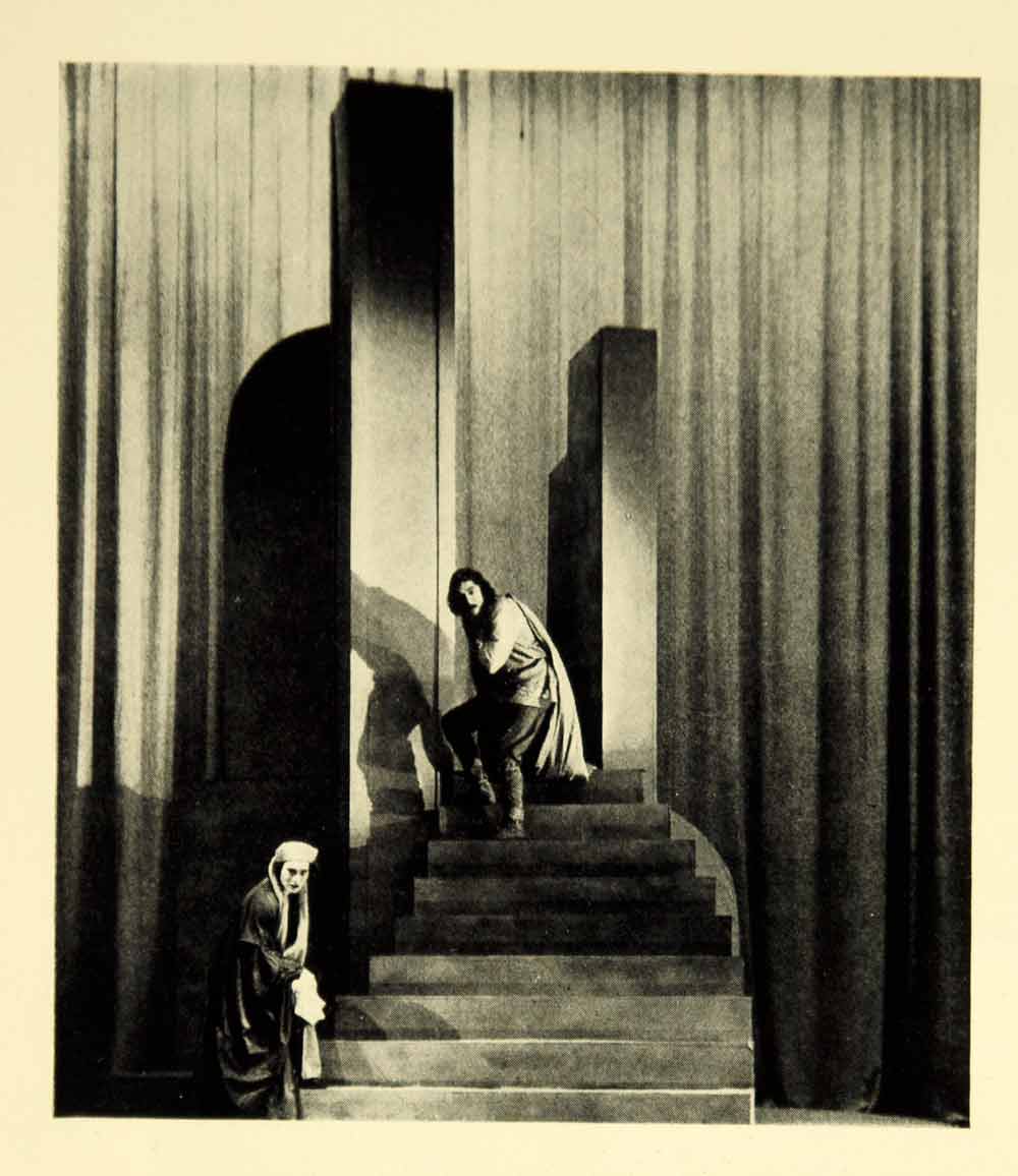 1939 Print Macbeth Scene Stage Set Pacific Little Theatre DeMarcus Brown YTA1