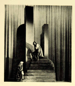 1939 Print Macbeth Scene Stage Set Pacific Little Theatre DeMarcus Brown YTA1