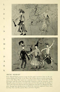 1941 Print Lady In The Dark Irene Sharaff Costume Design Broadway Musical YTA2