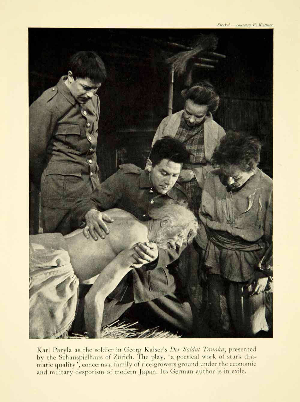 1942 Print Der Soldat Tanaka Play Actor Karl Paryla Schauspielhaus Zurich YTA2