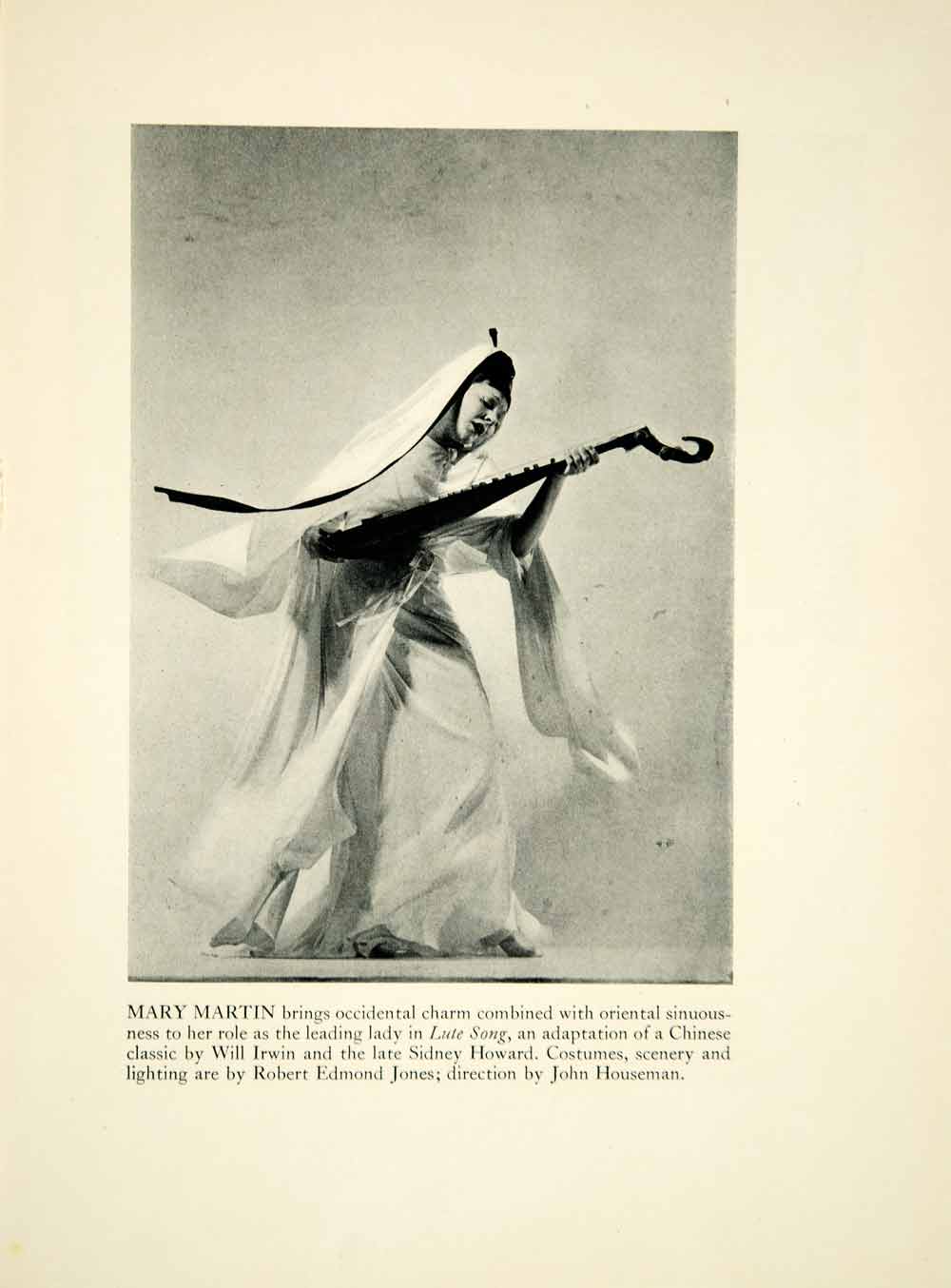 1946 Print Mary Martin Actress Tchao-Ou-Niang Lute Song Broadway Musical YTA3
