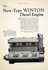 1928 Ad New Type Winton Diesel Engine Motor Cleveland Ohio Manufacturing YTC1