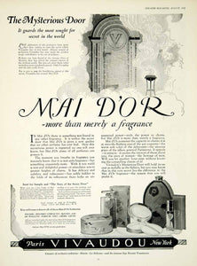 1923 Ad Mai D'or Perfume Frangrance Vivaudou Bottle Beauty Women Mysterious YTM2