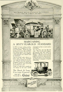 1912 Ad Raunch Lang Carriage Company Transportation Horse Drawn Travel YTM2