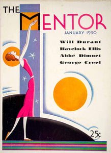 1930 Cover The Mentor January Art Deco Woman Red Dress Figure H. O. Hofman YTMM5