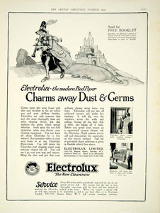 1924 Ad Electrolux Pied Piper Cleaner 153 Regent Street Household Castle YTS1