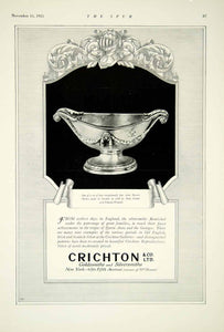 1925 Ad Crichton Gold Silversmith 636 Fifth Ave NY Dessert Dish 51st St YTS2