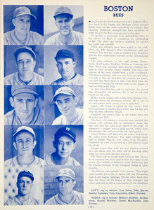 1939 Print MLB Baseball Sports Memorabilia Boston Bees Athletes Players YWU1