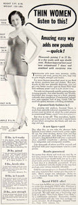 1933 Ad Ironized Yeast Women Diet Pill Medicine Health Beauty Fitness YWW1