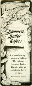 1901 Ad Bremners Butter Wafers Cookies Crackers National Biscuit Company YYC2