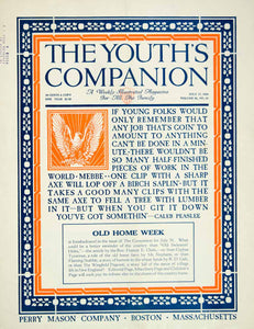 1924 Cover Youth's Companion Caleb Peaslee Children Work Quotation Twenties YYC5