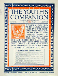 1924 Cover Youth's Companion Failure Quotation Roaring Twenties Era Perry YYC5