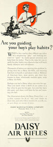 1925 Ad Daisy Air Rifle Gun Children's Toy Firearm Roaring Twenties Era YYC6