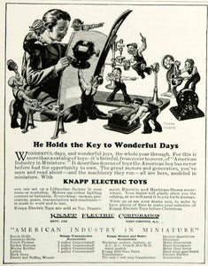 1925 Ad Frank Murch Art Knapp Electric Children's Toys Roaring Twenties Era YYC6