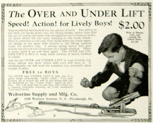 1925 Ad Wolverine Supply Over Under Lift Children's Toys Roaring Twenties YYC6