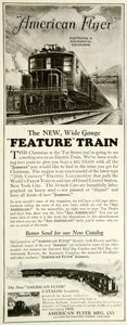 1925 Ad American Flyer Electric Locomotive Wide Gauge Model Railroad Train YYC6