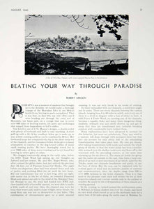 1940 Article Hawaiian Islands Hawaii Yacht Cruise Yachting Robert Neilson Travel