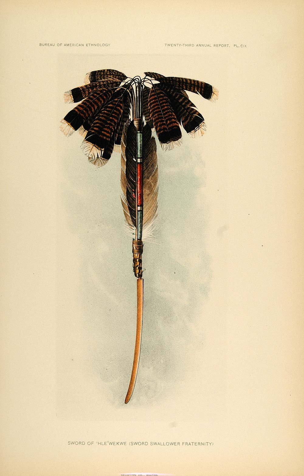 1904 Zuni Feathers Hlewekwe Sword Swallower Fraternity - ORIGINAL ZN1