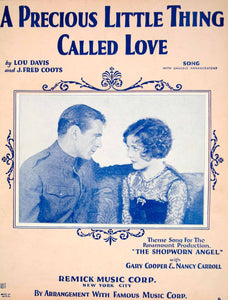 1928 Sheet Music A Precious Little Thing Called Love Shopworn Angel Movie ZSM1