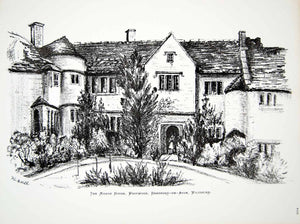 1876 Lithograph FC Hall Art Westwood Manor House Bradford-on-Avon England ZZ13
