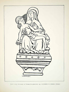 1880 Lithograph Robert G Rice Art Mary Jesus All Saints Church Carshalton ZZ17